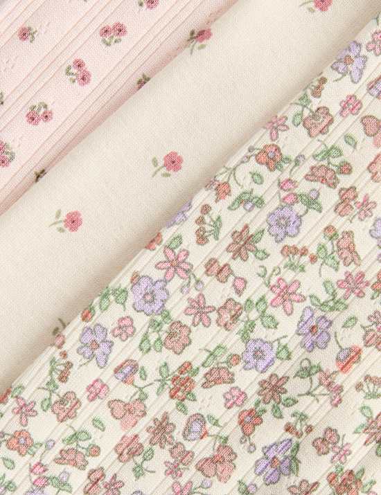 3 Pack Pure Cotton Rich Floral Pyjama Sets (0-8 Yrs)