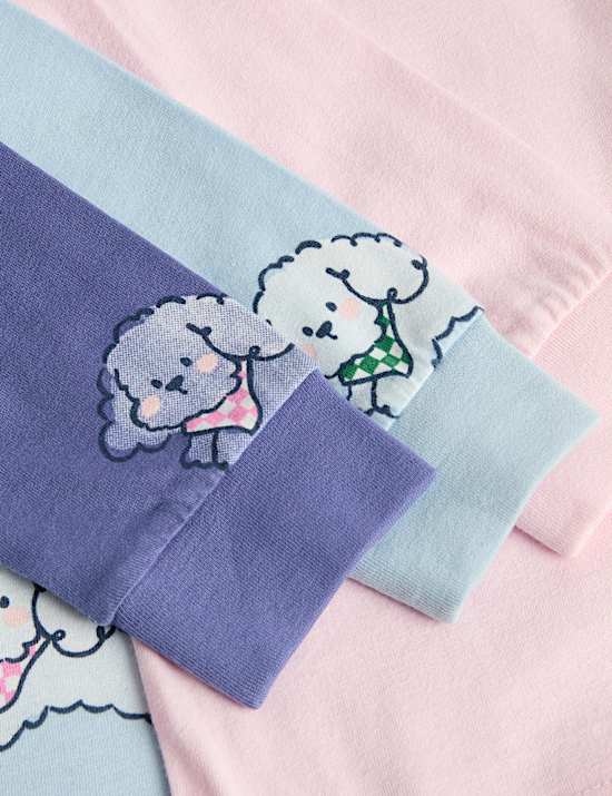 3 Pack Pure Cotton Dog Pyjamas (1-8 Yrs)