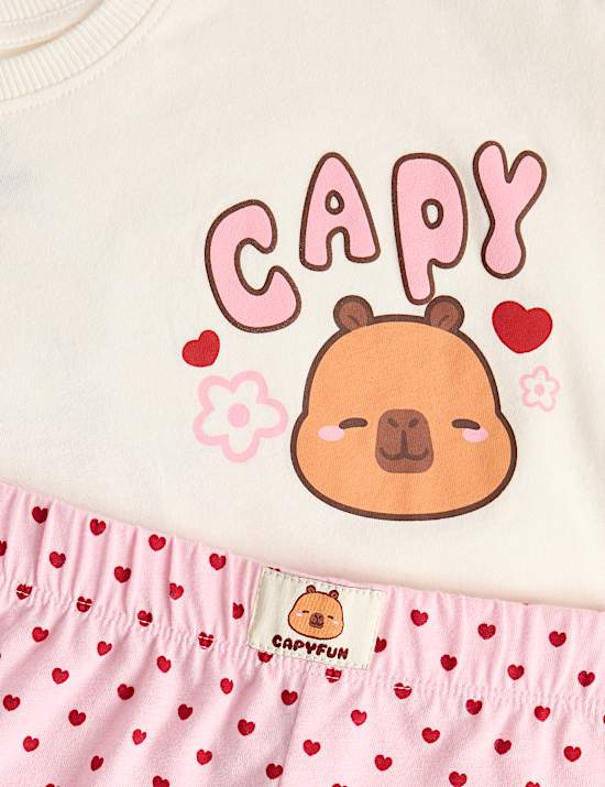Pure Cotton Capybara Pyjamas (1-8 Yrs)