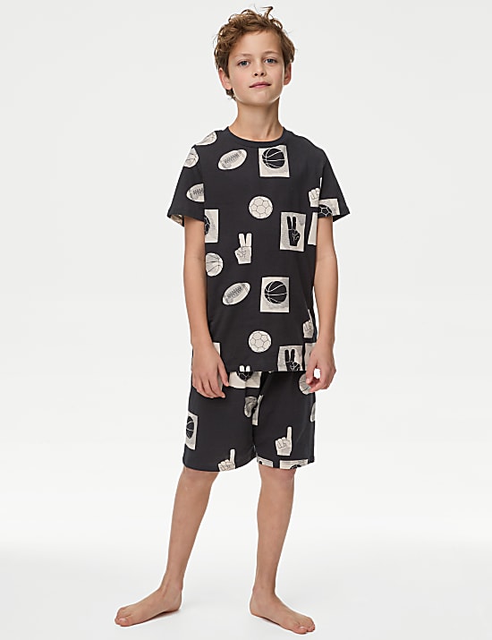 Pure Cotton Sports Pyjamas (7-14 Yrs)