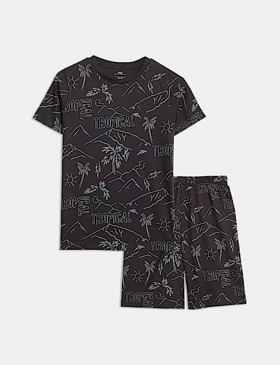 Pure Cotton Tropical Print Pyjamas (6-16 Yrs)