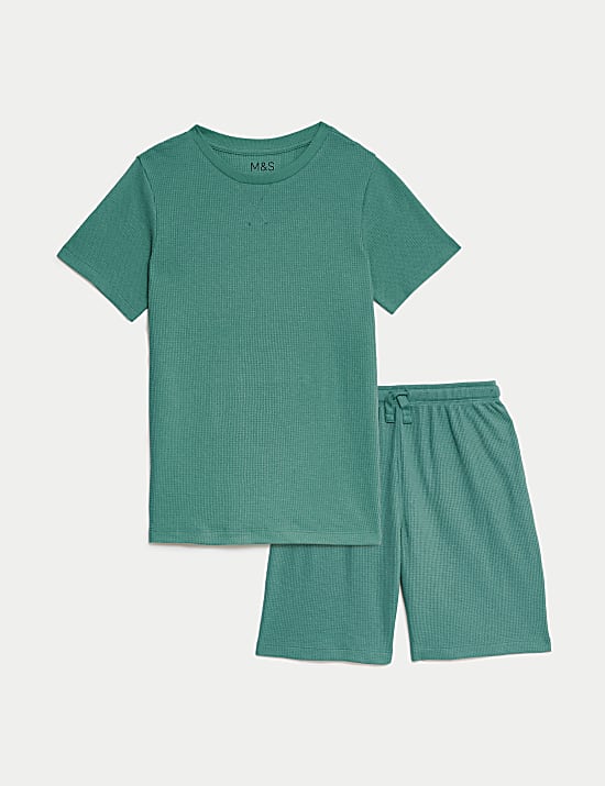 Piyama Waffle Campuran Katun (6-16 Tahun)