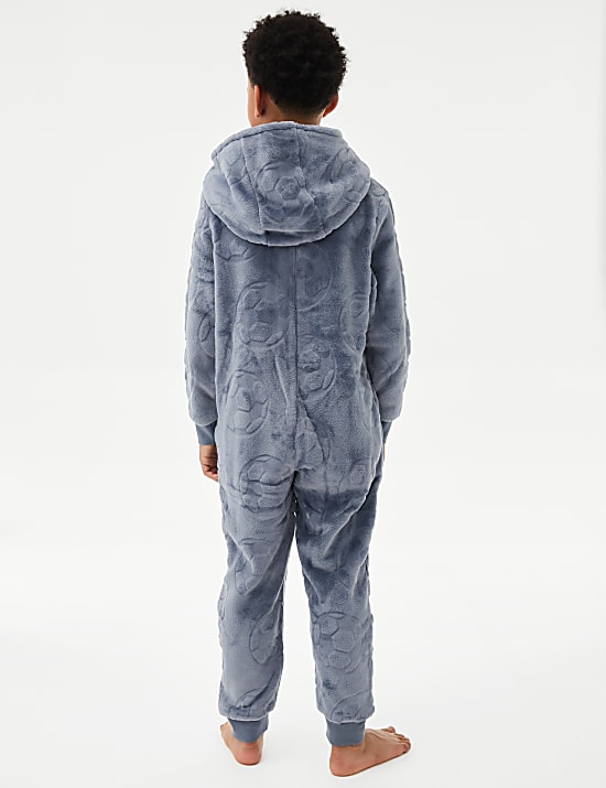 Pijama con capucha de una pieza polar de f&uacute;tbol (6-16 a&ntilde;os)