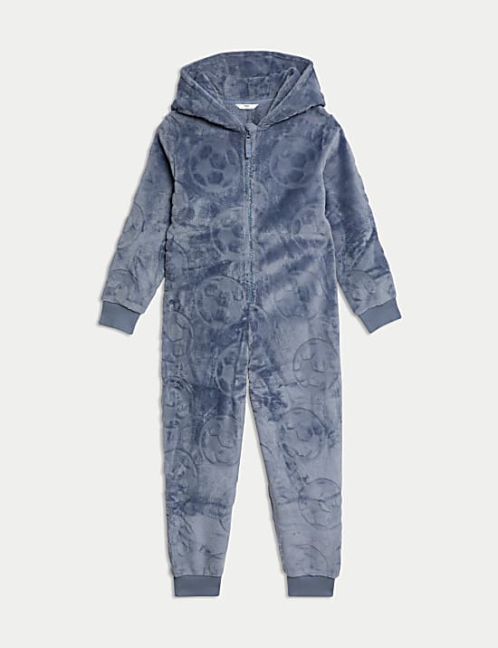 Pijama con capucha de una pieza polar de f&uacute;tbol (6-16 a&ntilde;os)