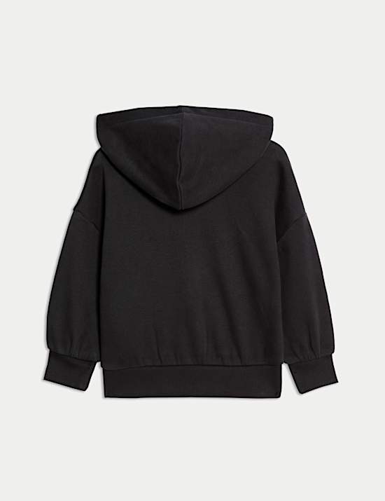 Sweat en coton à capuche et fermeture à glissière (du 3  au 16 ans)