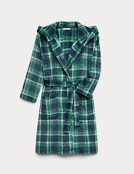 Fleece Checked Dressing Gown (1-16 Yrs)