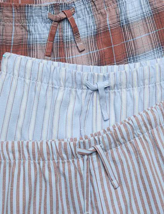 3 Pack Checked Striped Pyjama Sets (6-16 Yrs)