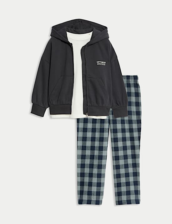 3pc Cotton Rich Lounge Pyjama Set (3-16 Yrs)