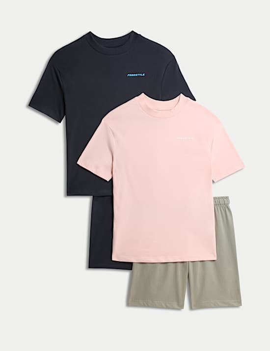 2 Pack Pure Cotton Graphic Pyjama Sets (6-16 Yrs)