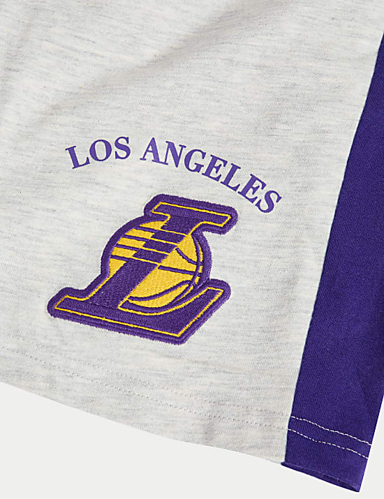 Puur katoenen NBA-pyjama met 'LA Lakers' (6-16 jaar)