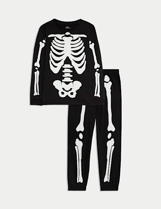 Halloween Glow in the Dark Skeleton Pyjamas (1 - 16 Yrs)