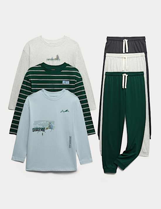 Kids' 3pk Adventure Graphic Pyjama Sets (6-16 Yrs)