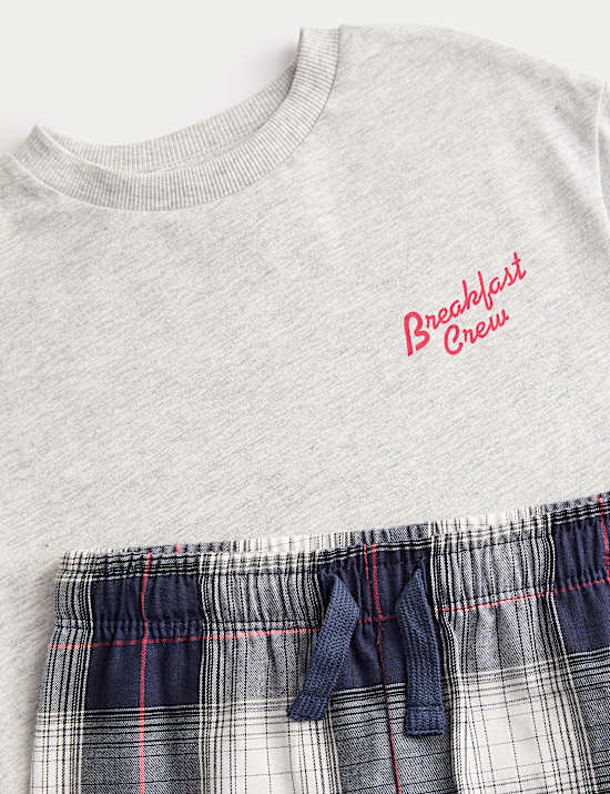 Pure Cotton Breakfast Graphic Pyjamas (3-16 Years)