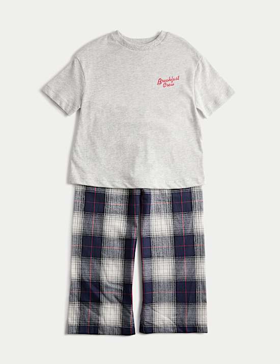 Pure Cotton Breakfast Graphic Pyjamas (3-16 Years)