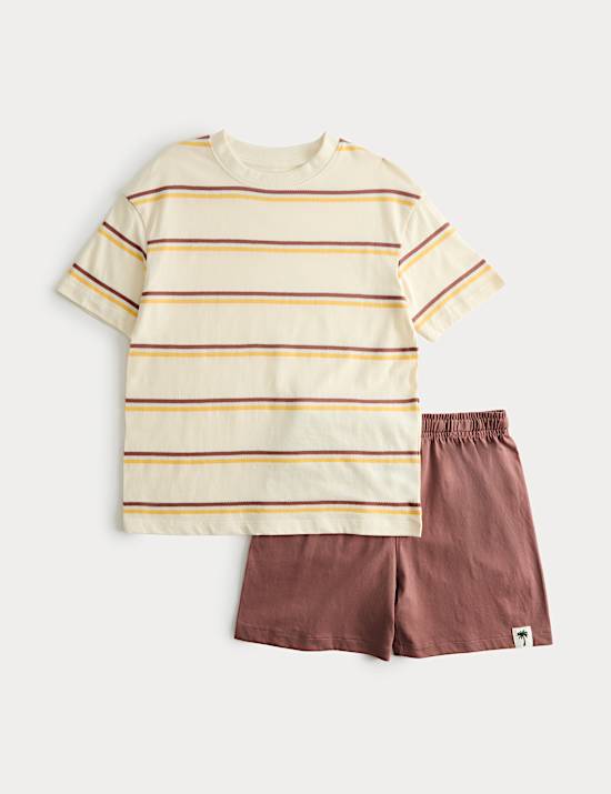 Pyjashort enfant &agrave; rayures (du 6 au 16 ans)