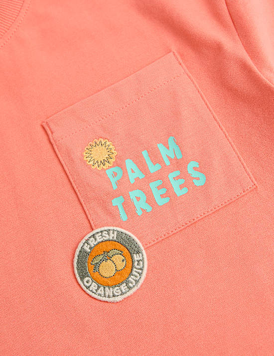 Piyama Pendek Motif Garis Samping (6-16 Tahun)