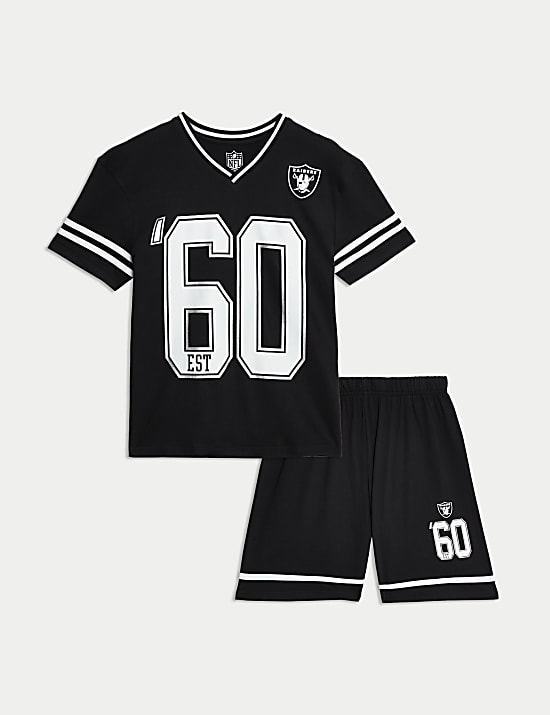 Pure Cotton NFL Raiders Pyjamas (6-16 Yrs)