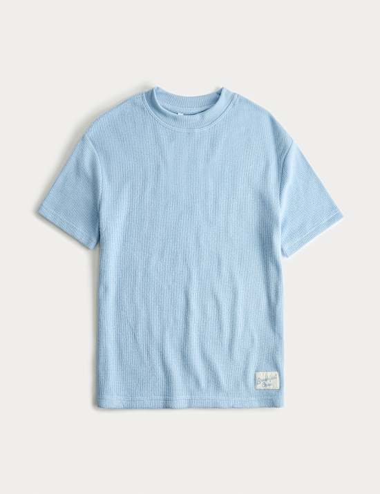 Blue Waffle Pyjama Top (1-16 Yrs)