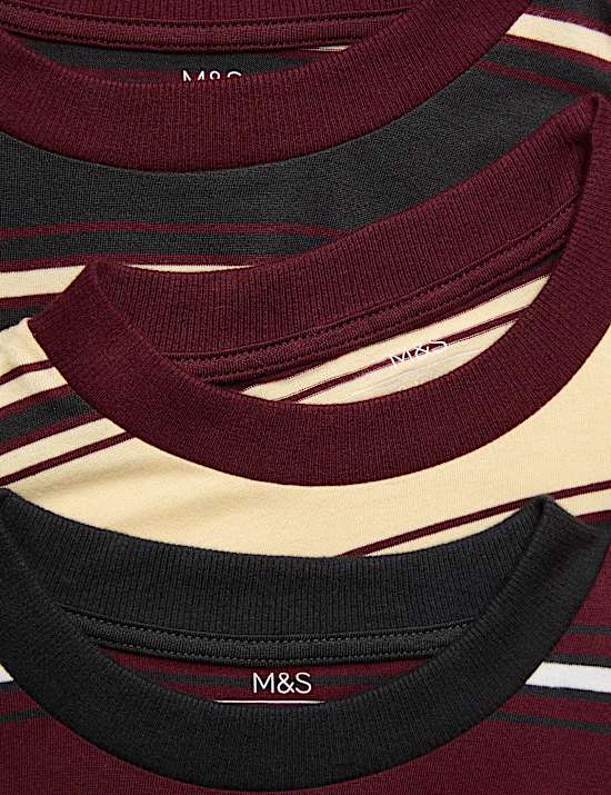 3 Pack Striped Short Pyjama Sets (6-16 Yrs)