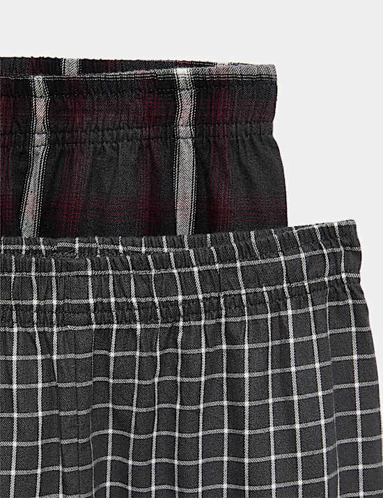 2 Pack Pure Cotton Checked Pyjama Sets (6-16 Yrs)
