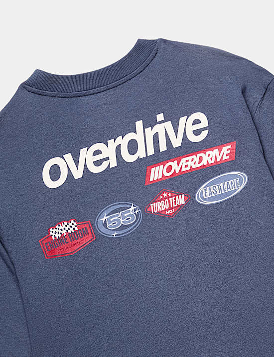 Lot de 2 ensembles pyjamas Overdrive 100 % coton (du 1 au 16 ans)