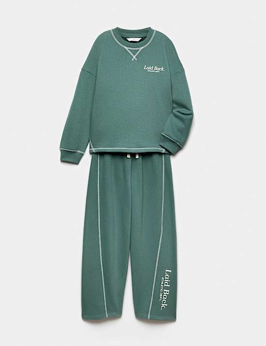 Pyjama d&eacute;contract&eacute; en molleton de coton (du 6 au 16 ans)