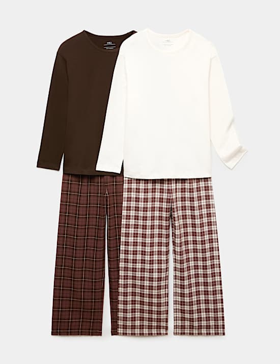 Kids' 2 Pack Checked Woven Pyjama Sets (6-16 Yrs)