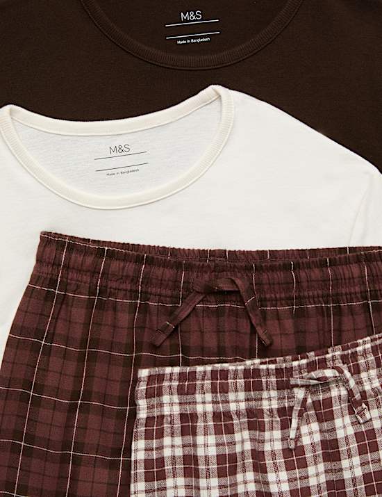 Kids' 2 Pack Checked Woven Pyjama Sets (6-16 Yrs)