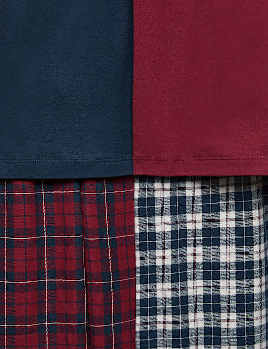 Kids' 2 Pack Checked Woven Pyjama Sets (6-16 Yrs)
