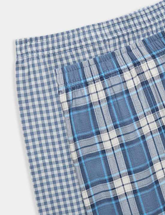 2 Pack Checked & Striped Pyjama Sets (6-16 Yrs)
