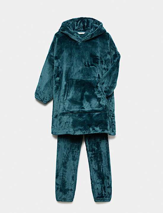 Fleece Oversized Hoodie Lounge Pyjama Set (3-16 Yrs)