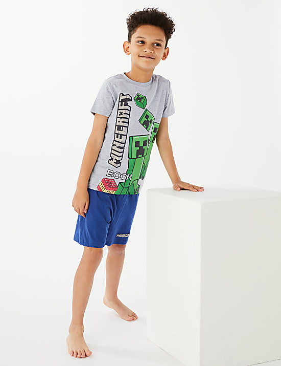 Cotton Rich Minecraft&trade; Short Pyjama (4-16 Yrs)