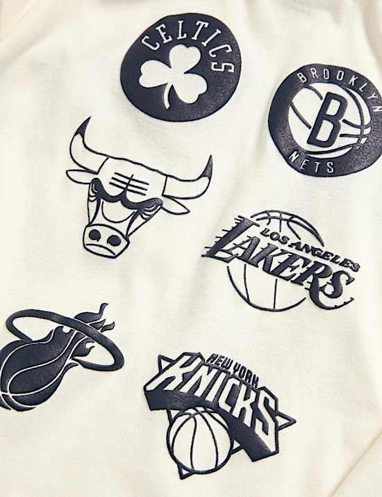 Pure Cotton Basketball Logo Pyjamas (6-16 Yrs)