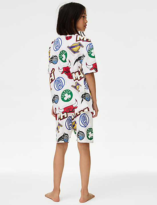 Puur katoenen NBA-pyjama met print (6-16 jaar)