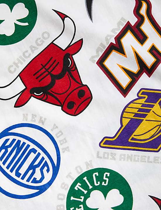 Puur katoenen NBA-pyjama met print (6-16 jaar)