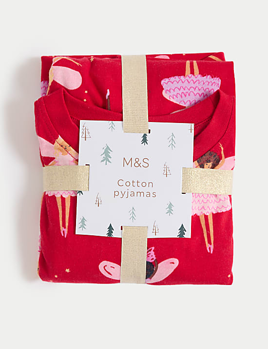 פיג'מה מכותנה טהורה עם פיות (8-1 שנים)