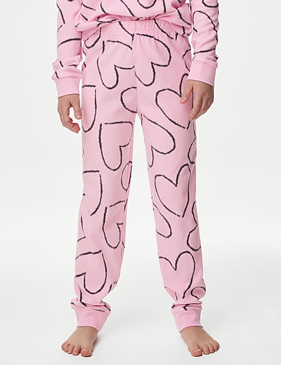 Fleece Heart Pyjamas (1-16 Yrs)