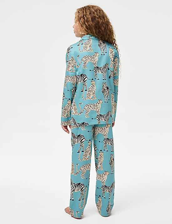 Kids' Zebra & Cheetah Family Christmas Pyjama Set (1-16 Yrs)