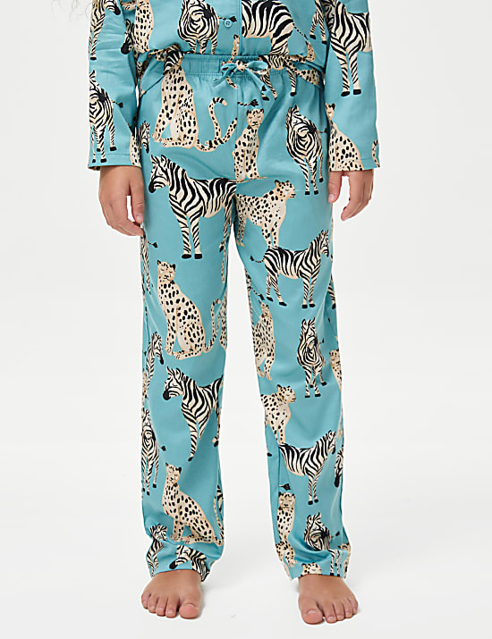 Kids' Zebra & Cheetah Family Christmas Pyjama Set (1-16 Yrs)