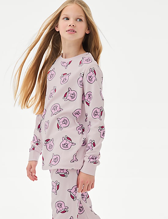 Christmas Fleece Percy Pig&trade; Pyjamas (1-16 Yrs)
