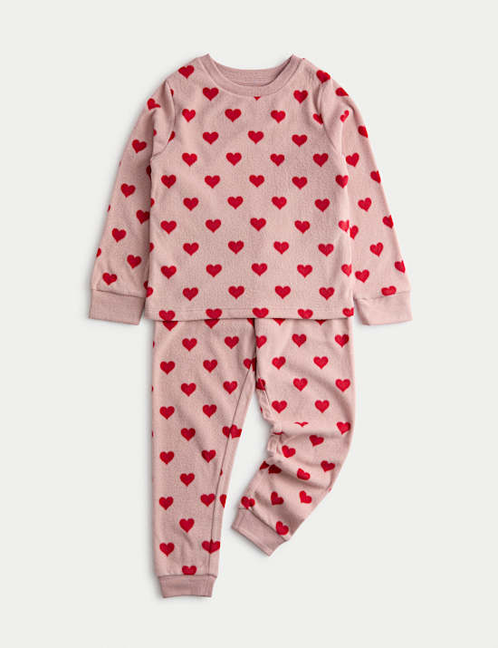 Kids' Heart Print Pyjamas (1-16 Yrs)