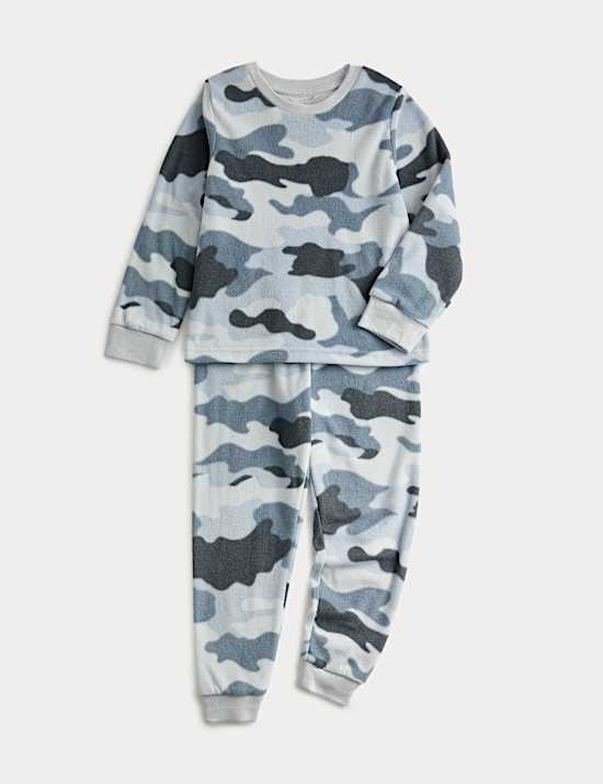Fleece Camouflage Pyjamas (1-16 Yrs)