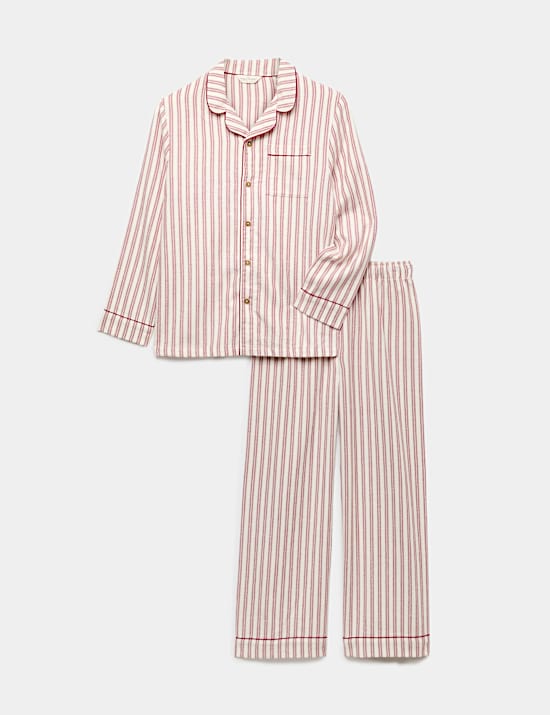 Pure Cotton Striped Revere Pyjamas (1-16 Yrs)