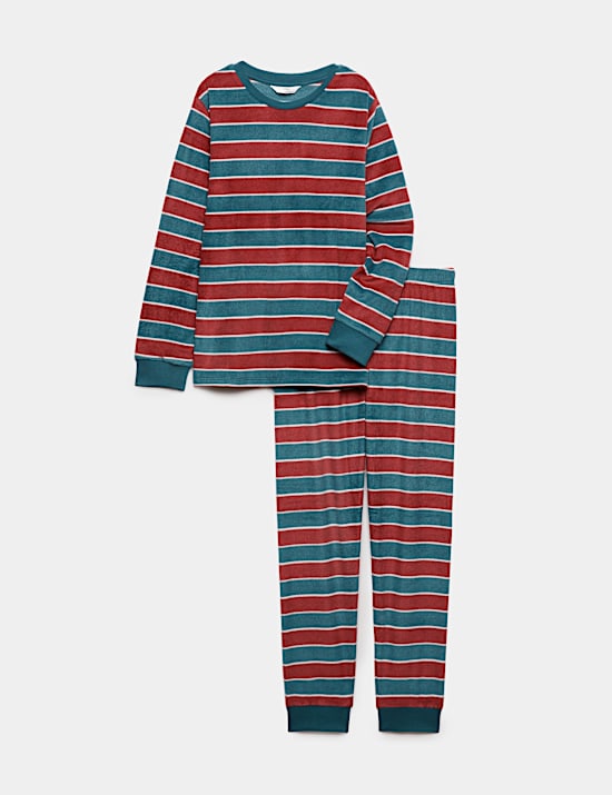 Fleece Striped Pyjama Set