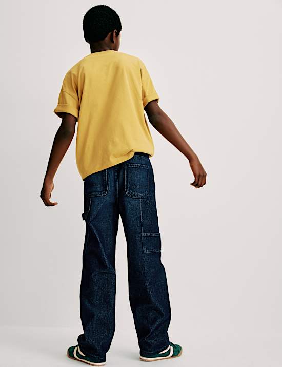 Relaxed Pure Cotton Carpenter Jeans (6-16 Yrs)