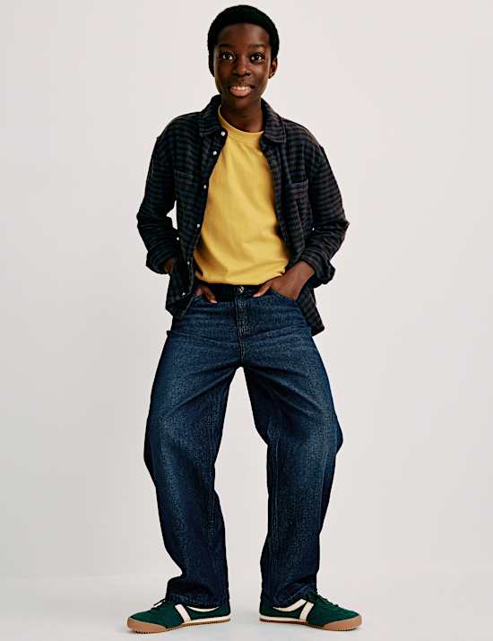 Relaxed Pure Cotton Carpenter Jeans (6-16 Yrs)