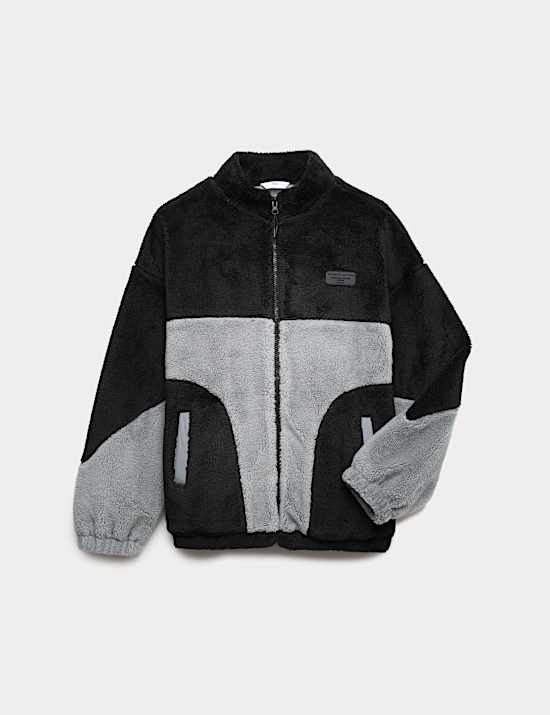 Borg Colour Block Coat (6-16 Yrs)