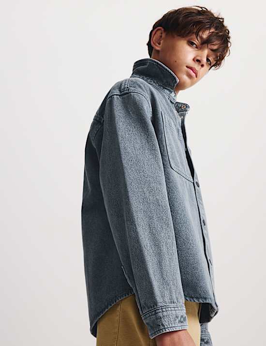 Pure Cotton Denim Shirt (6-16 Yrs)
