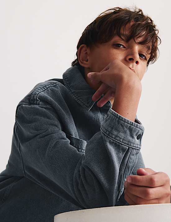 Pure Cotton Denim Shirt (6-16 Yrs)