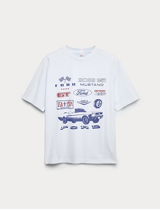 Pure Cotton Ford Graphic T-Shirt (6-16 Yrs)
